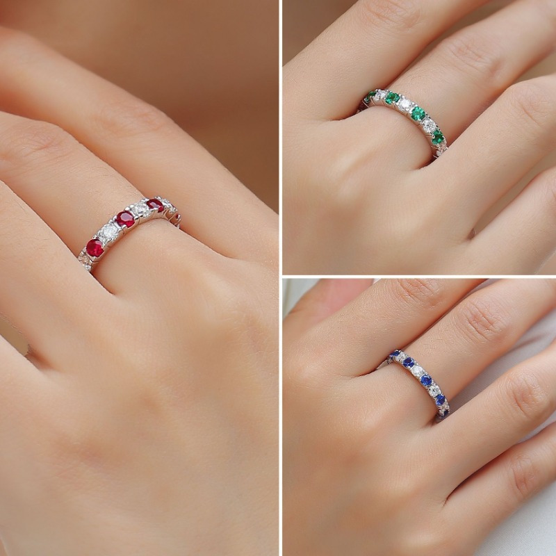 Elegant S925 Silver Moissanite Ring for Women, Wedding Gift